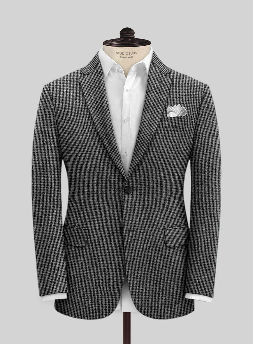 Vintage Gray Macro Weave Tweed Suit - Image 5