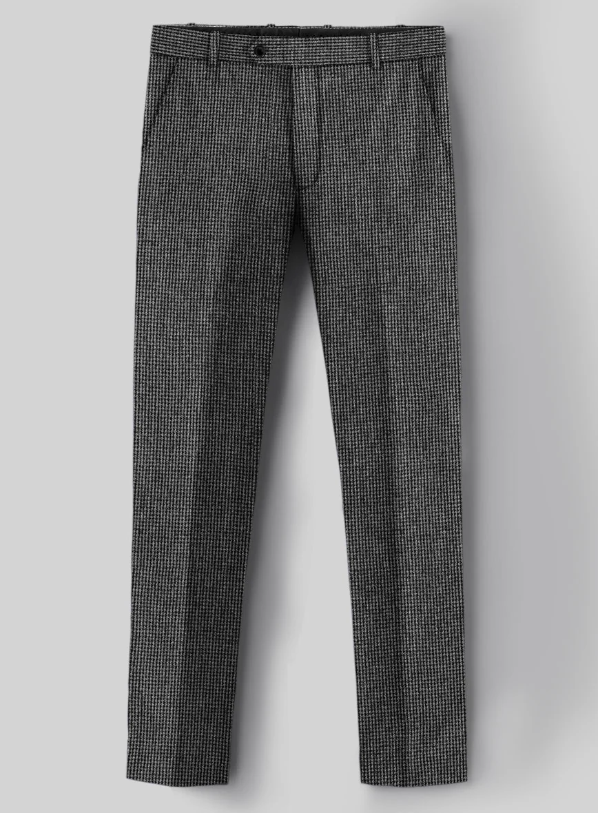 Vintage Gray Macro Weave Tweed Double Breasted Suit - Image 3