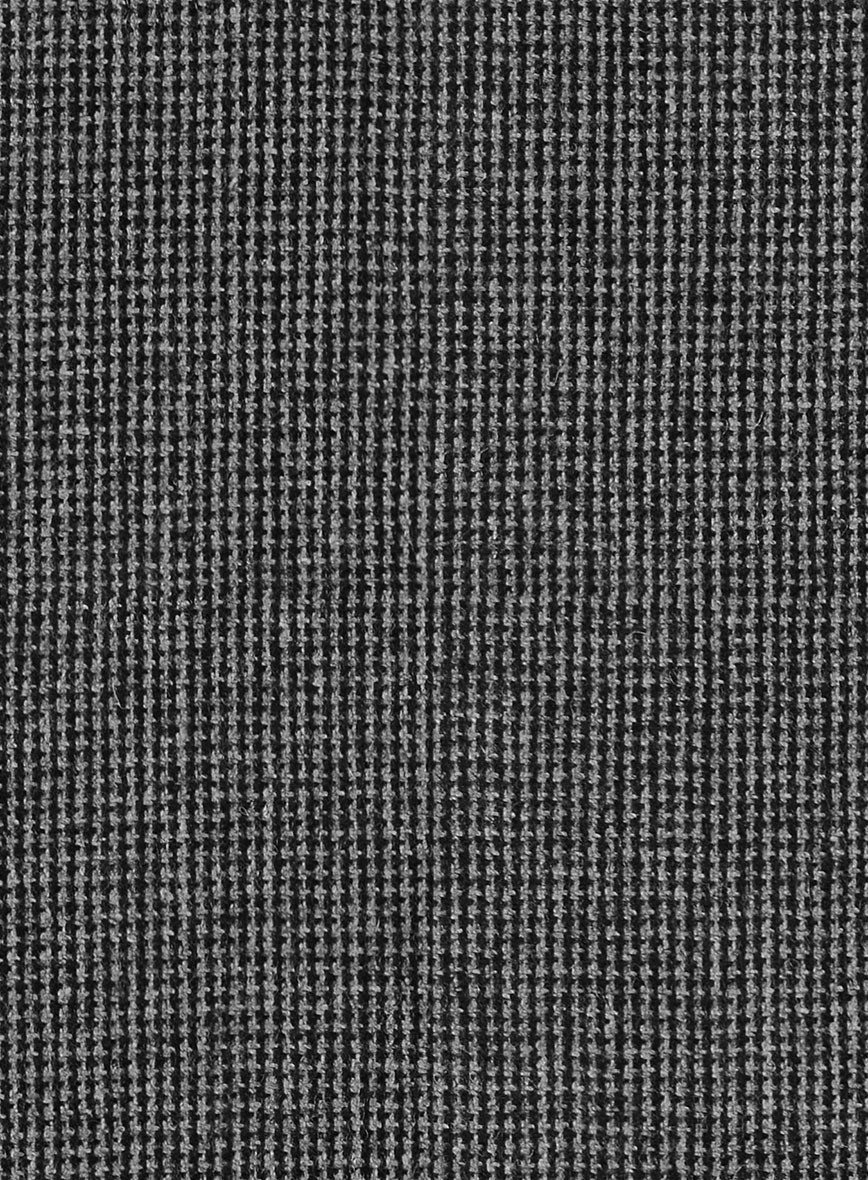 Vintage Gray Macro Weave Tweed Waist Coat - Image 3