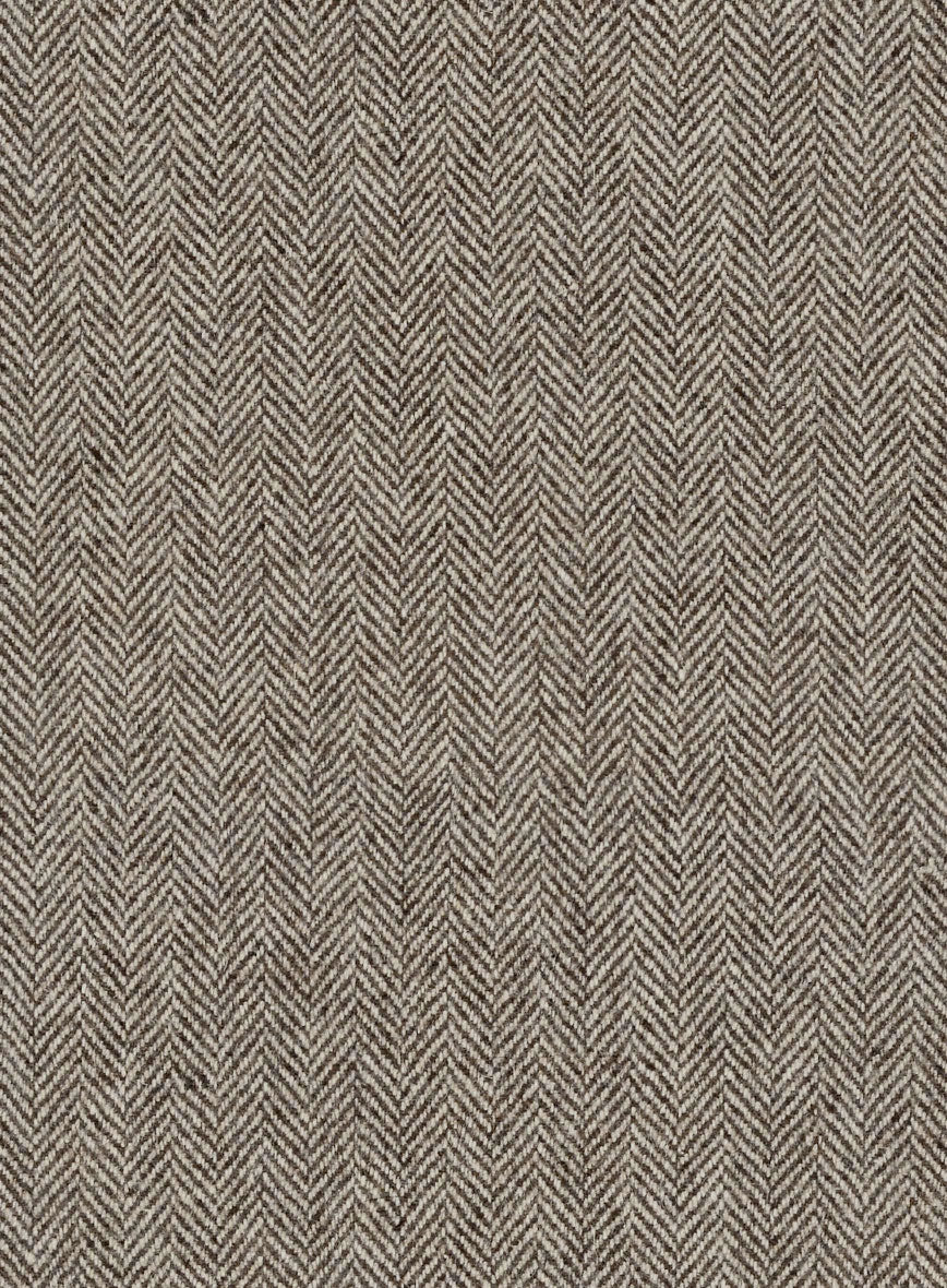 Vintage Herringbone Brown Tweed Overcoat - Image 4