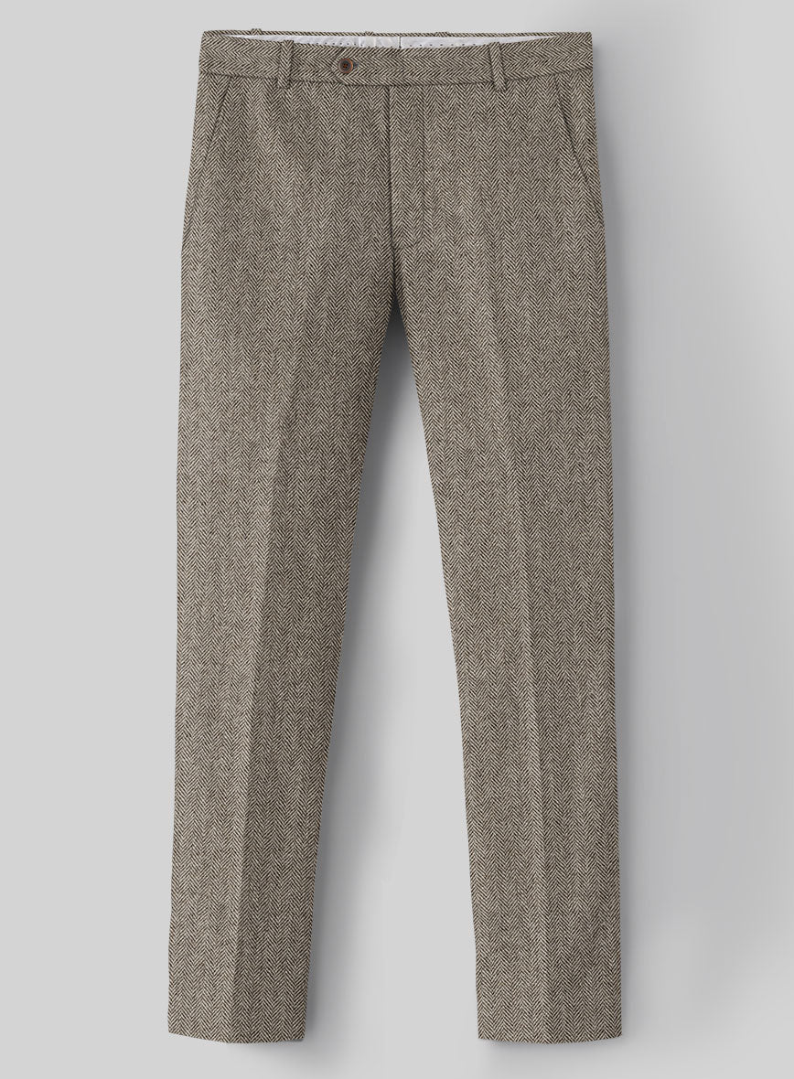 Vintage Herringbone Brown Tweed Suit - Image 6