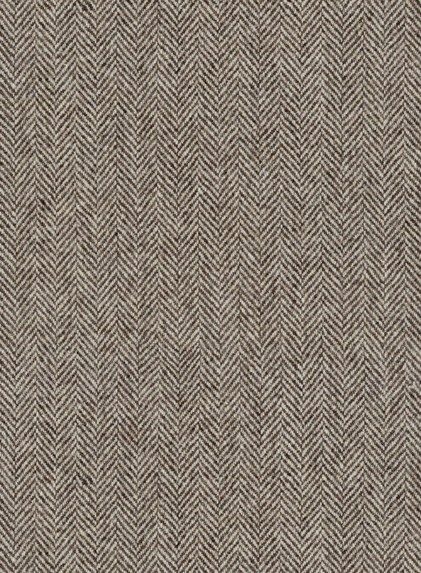 Vintage Herringbone Brown Tweed Double Breasted Suit - Image 4