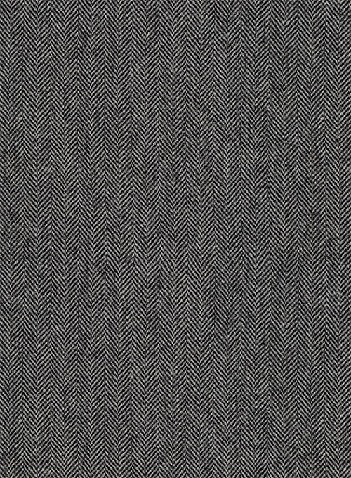 Vintage Herringbone Gray Tweed Patch Pocket Jacket - Image 8