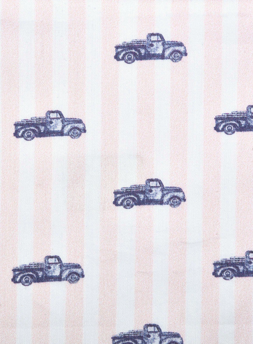 Vintage Motif Feather Cotton Shirt - Image 5
