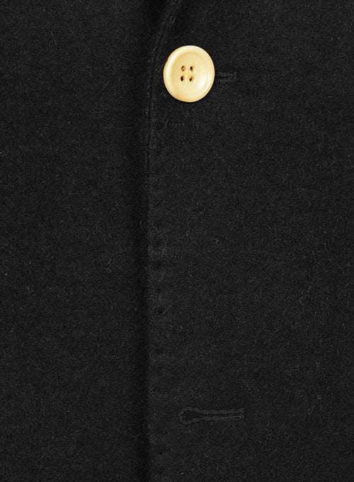 Vintage Plain Black Tweed Patch Pocket Jacket - Image 4