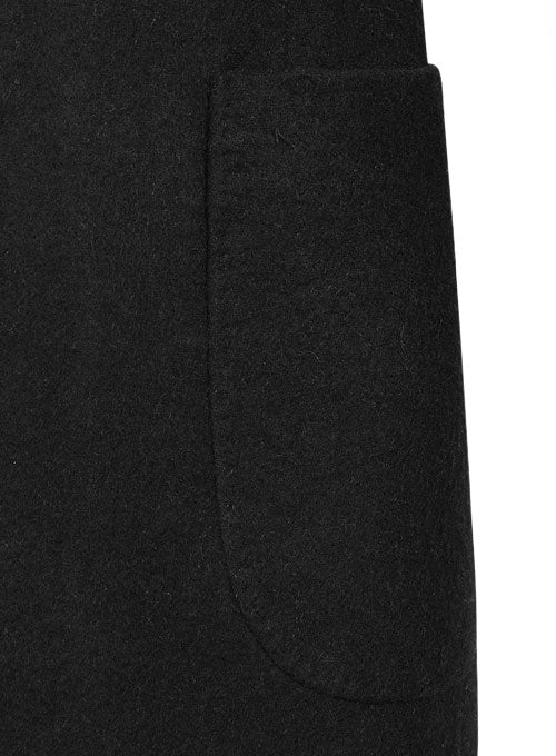 Vintage Plain Black Tweed Patch Pocket Jacket - Image 6