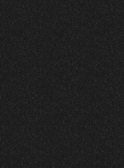 Vintage Plain Black Tweed Double Breasted Suit - Image 4
