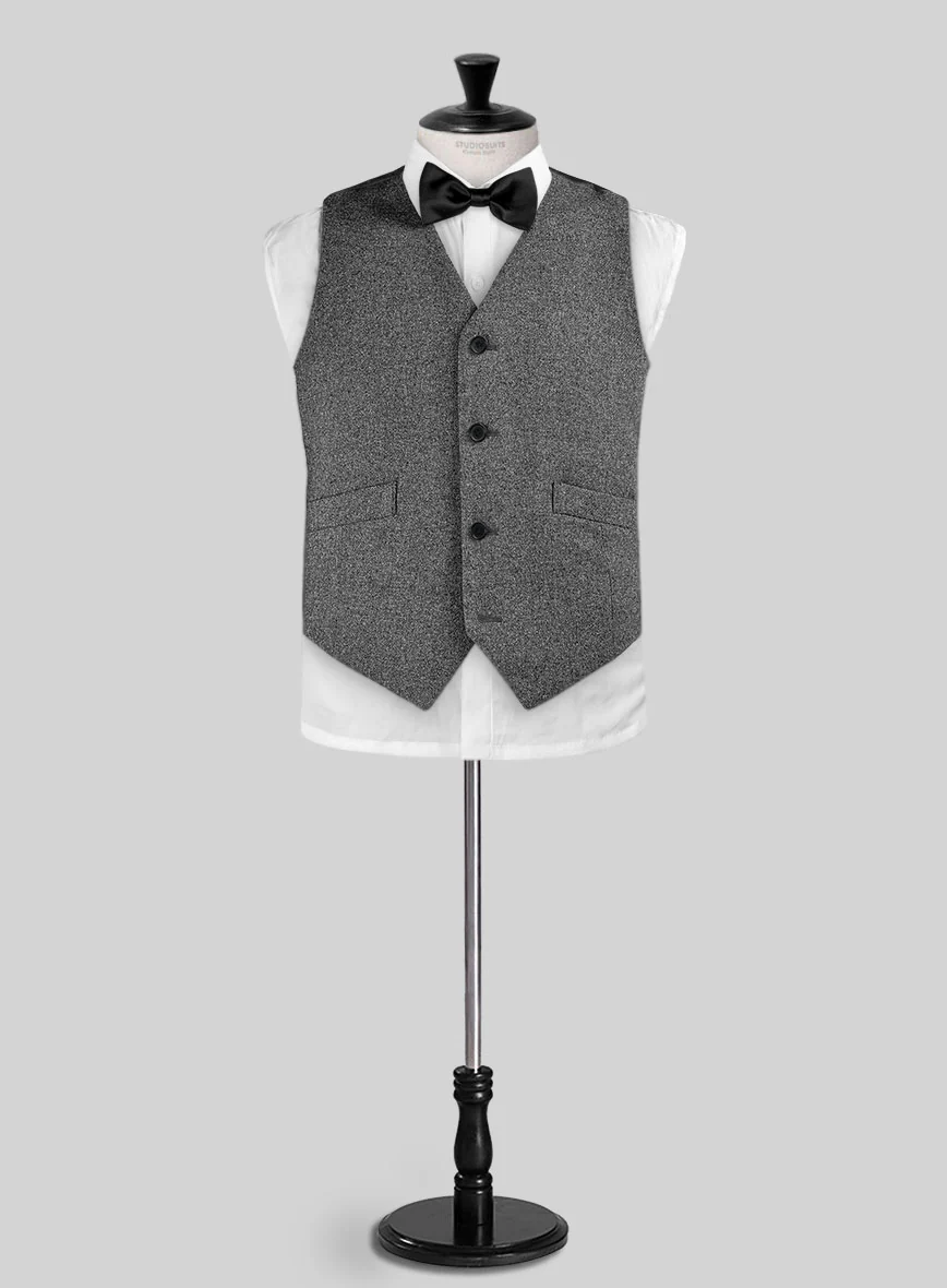 Vintage Plain Dark Gray Tweed Boys Suit - Image 3