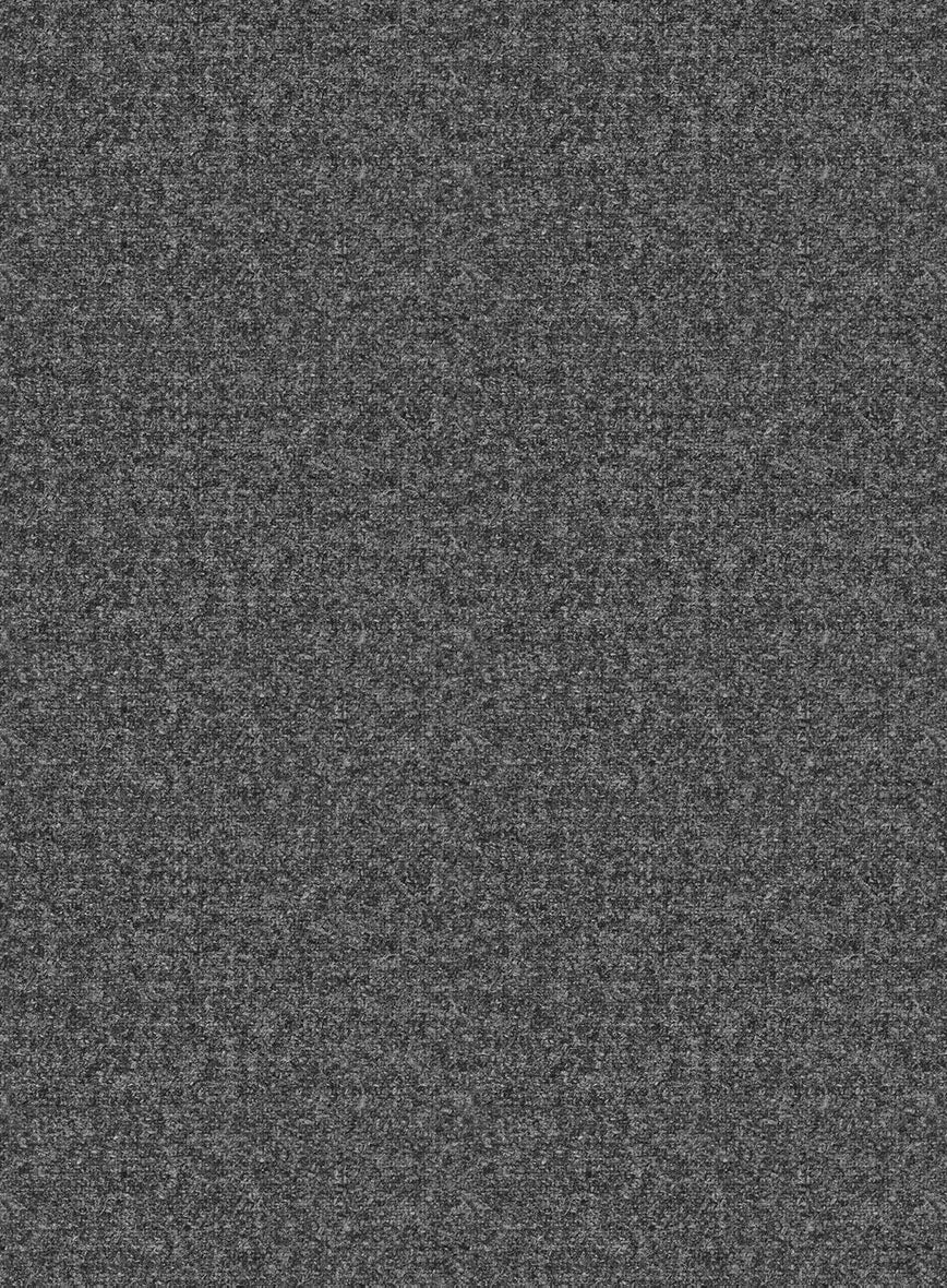 Vintage Plain Dark Gray Tweed Overcoat - Image 4