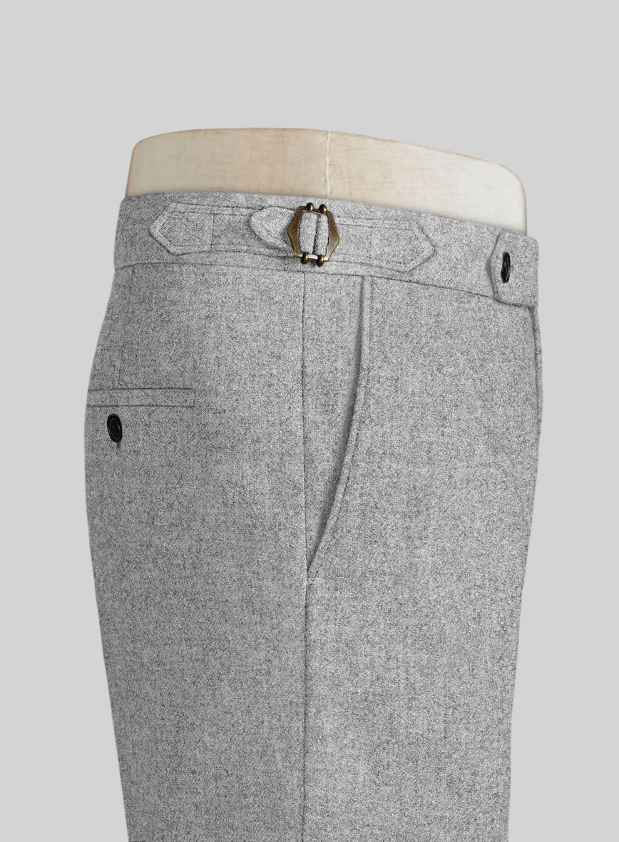 Vintage Plain Gray Highland Tweed Trousers - Image 3