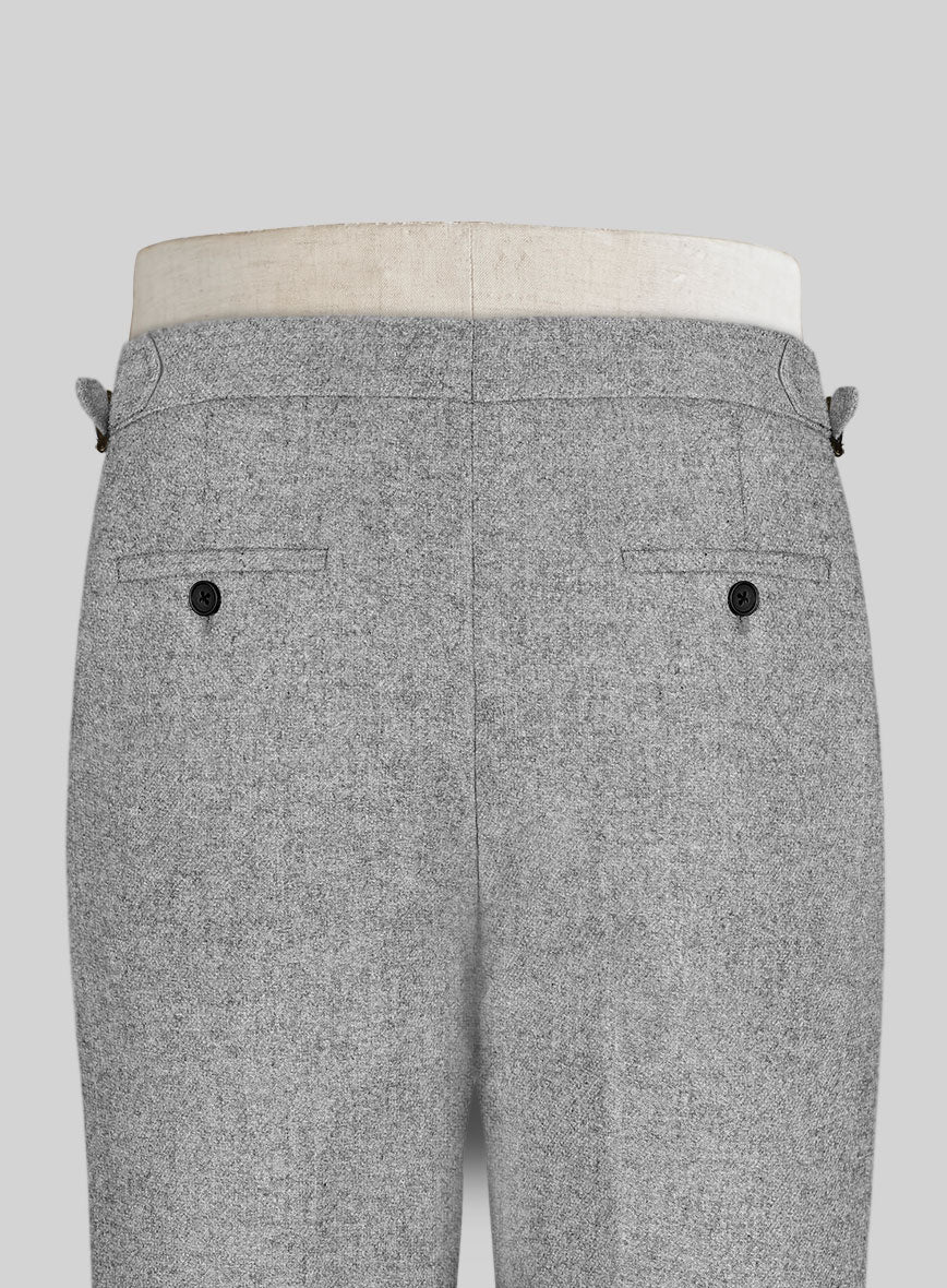 Vintage Plain Gray Highland Tweed Trousers - Image 4