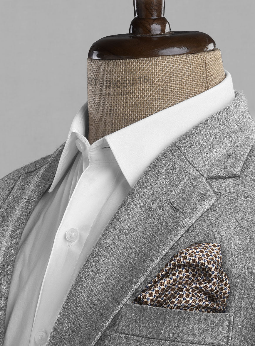 Vintage Plain Gray Tweed Jacket - Image 3