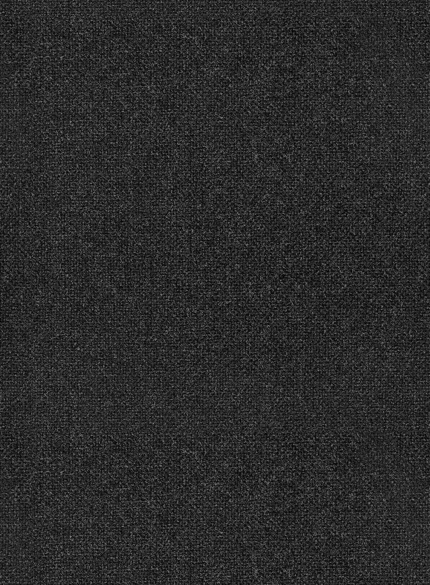 Vintage Rope Weave Charcoal Tweed Overcoat - Image 4