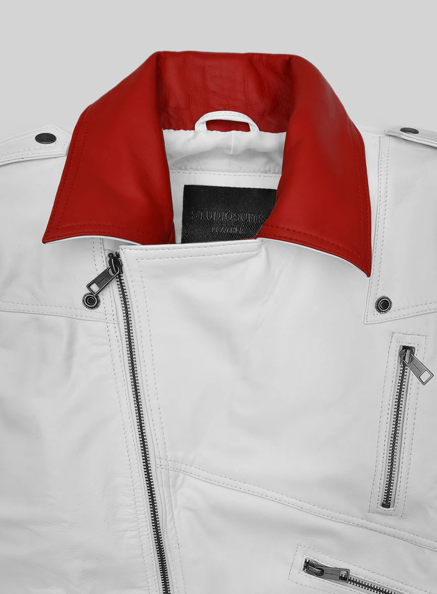 Volante White Leather Vest - Image 3