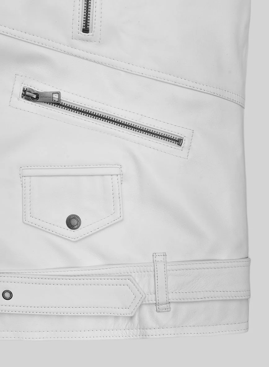 Volante White Leather Vest - Image 6