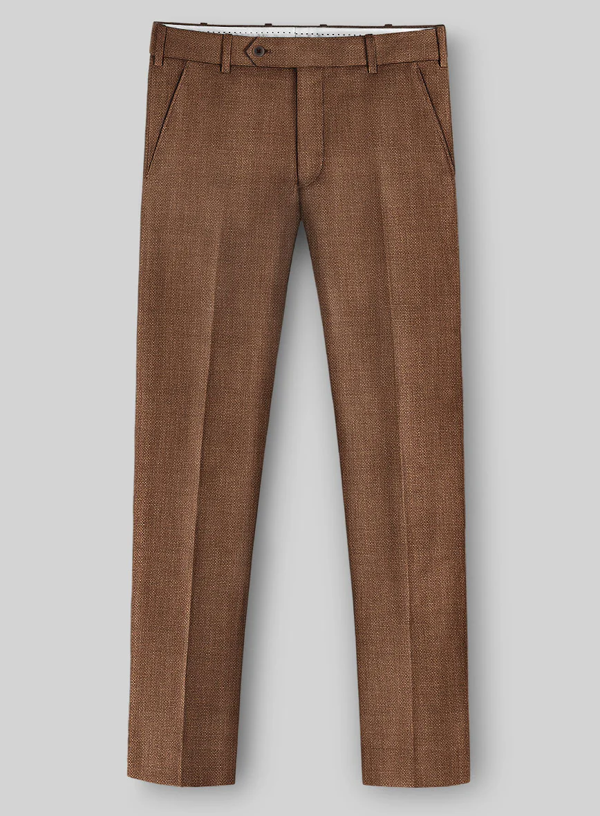 Walnut Brown Hopsack Pants - Image 2