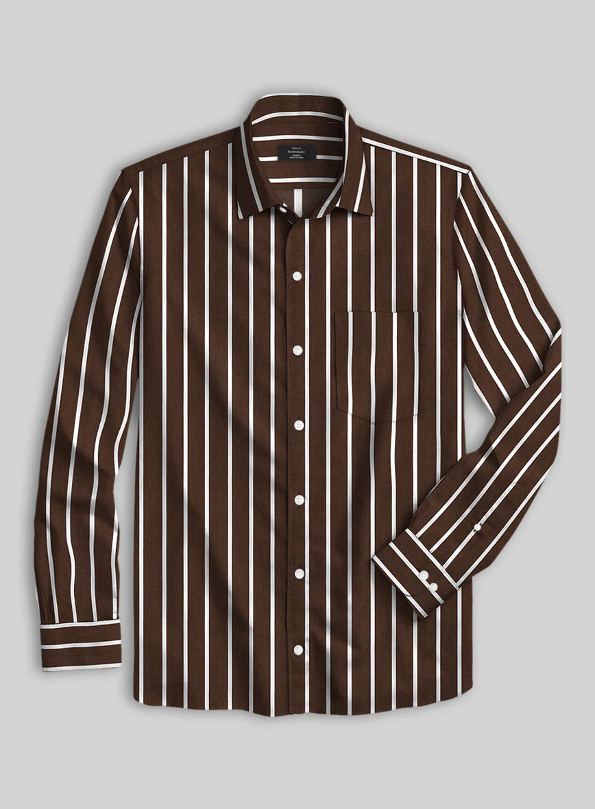 Walnut Streak Cotton Shirt - Image 2