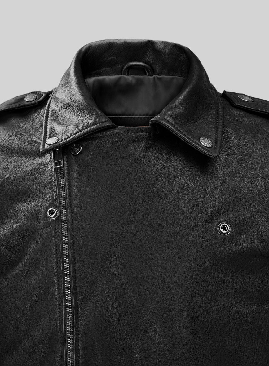 Wanderer Black Riding Leather Jacket - Image 2