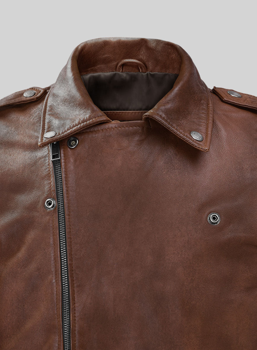 Wanderer Spanish Brown Riding Leather Jacket - Image 2