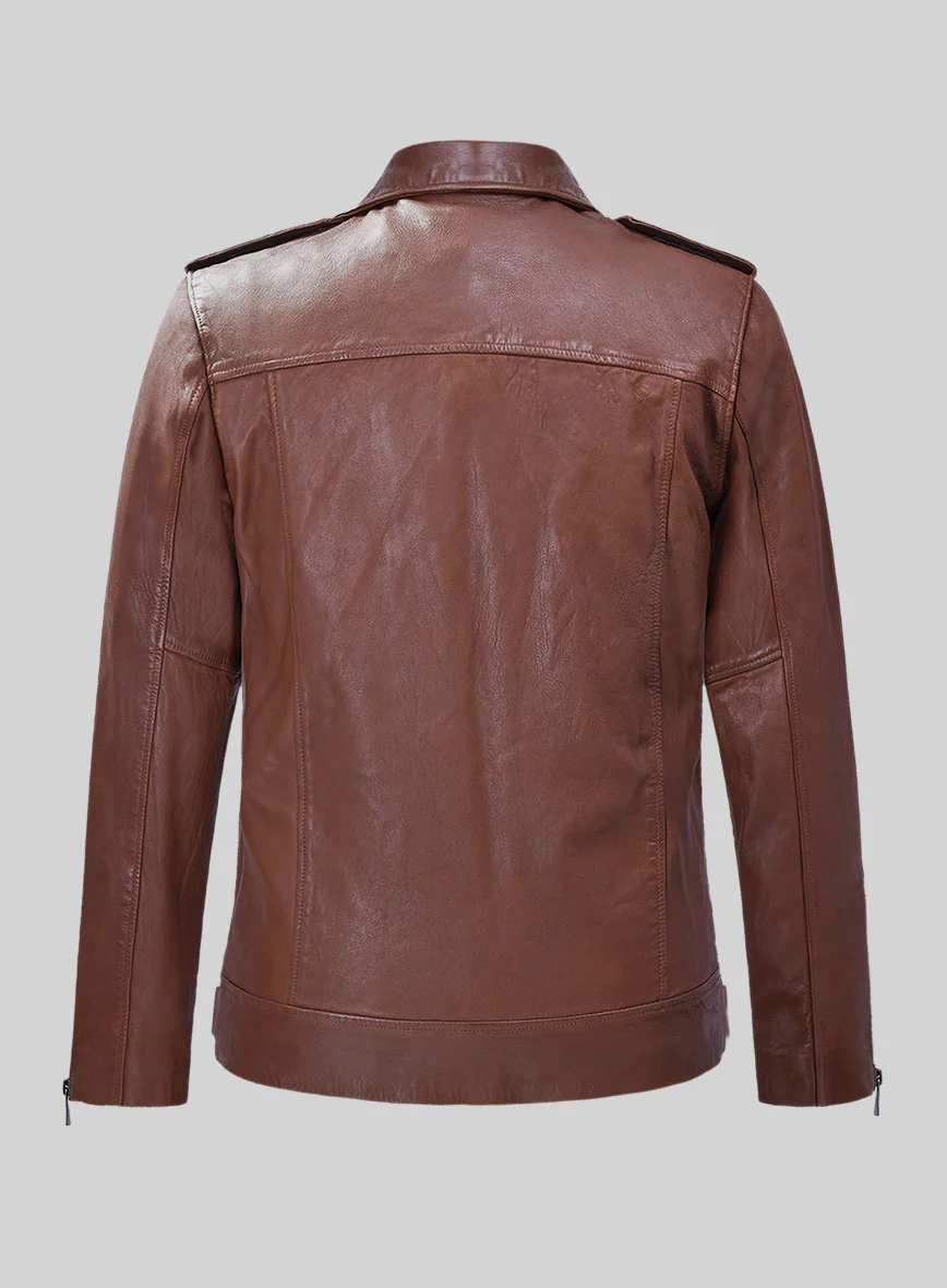 Wanderer Tan Riding Leather Jacket - Image 4