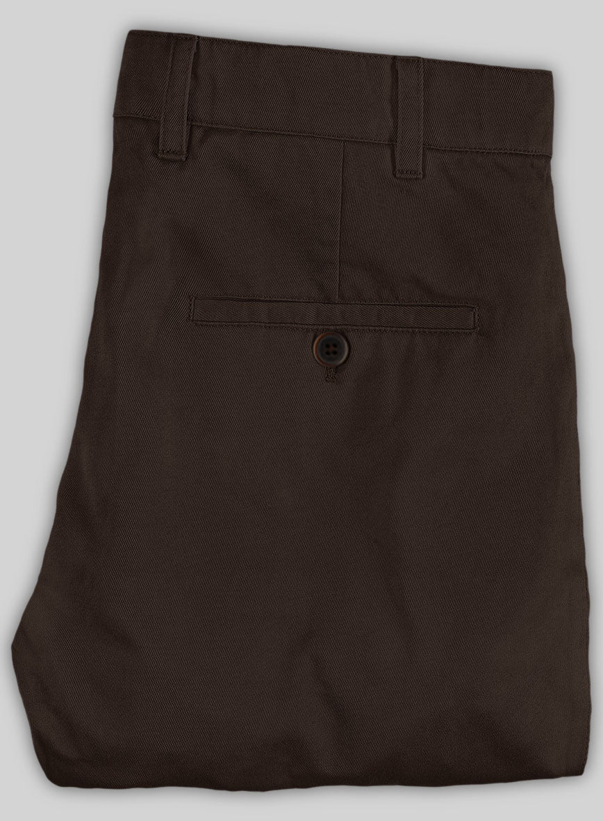 Washed Caffe Brown Stretch Chino Pants - Image 2