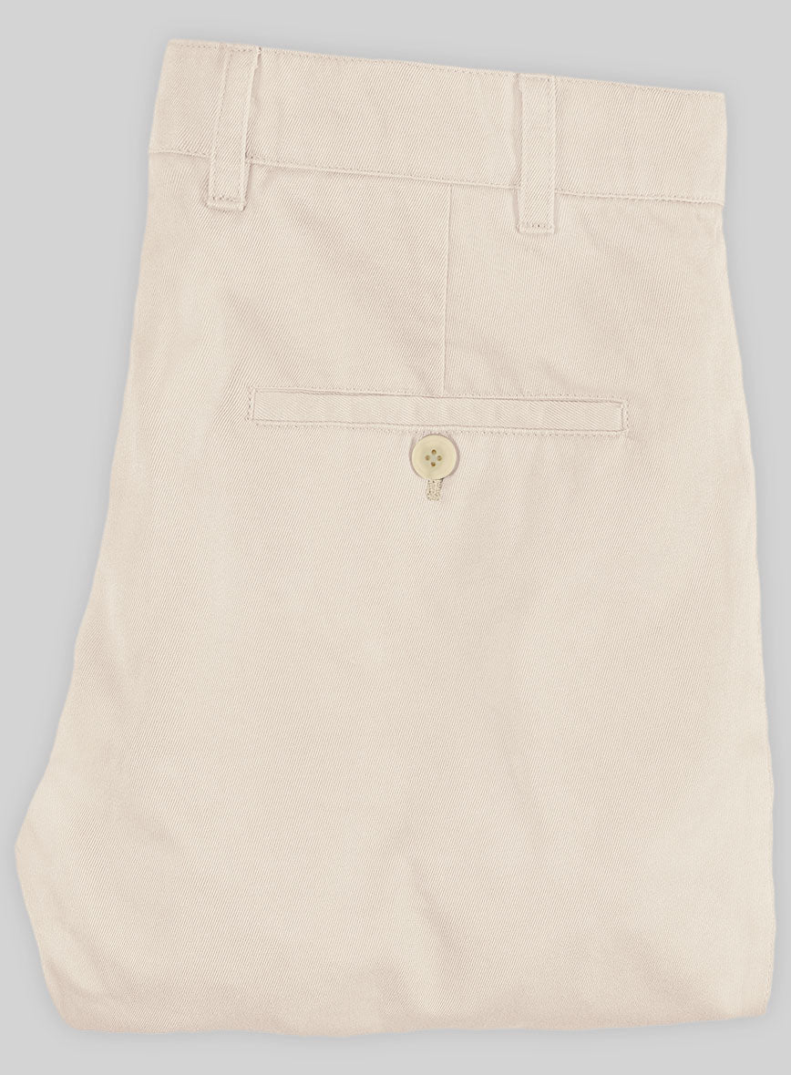 Washed Light Khaki Stretch Chino Pants - Image 2