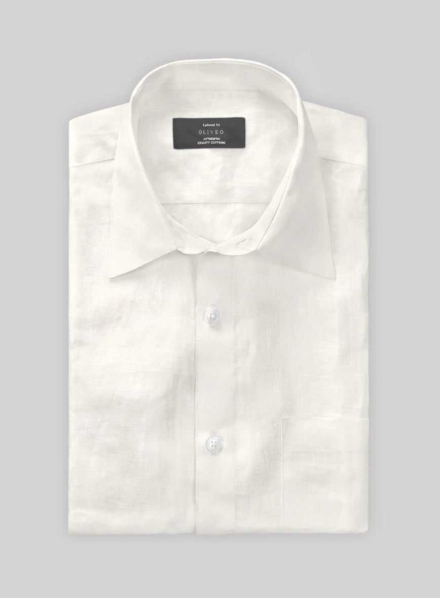 Washed Pure Natural Linen Shirt - Image 2