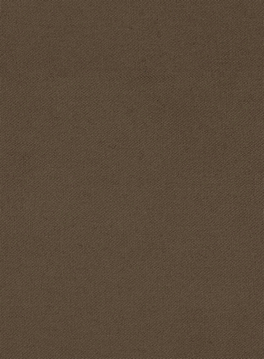 Washed Stretch Summer Brown Chino Pants - Image 4