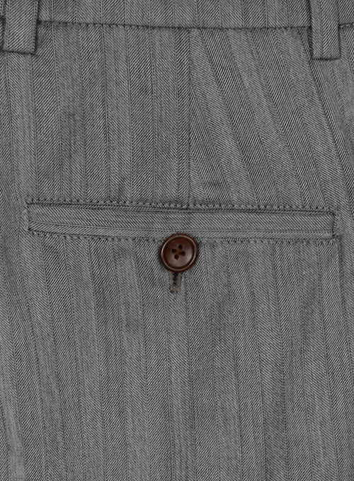 Washington Gray Stripes Pure Wool Pants - Image 3