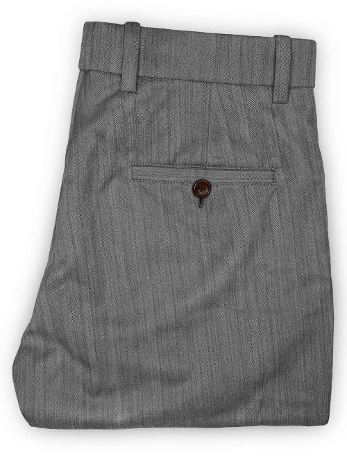 Washington Gray Stripes Pure Wool Pants - Image 4
