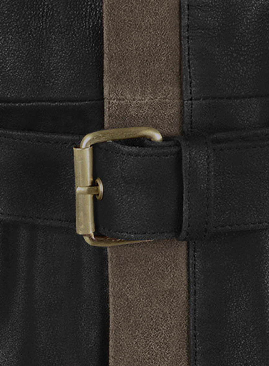 Watch Dog Leather Trench Coat - Image 5