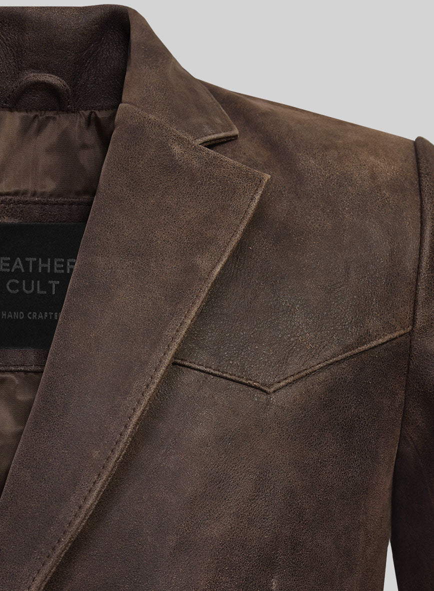 Western Leather Blazer - Image 3