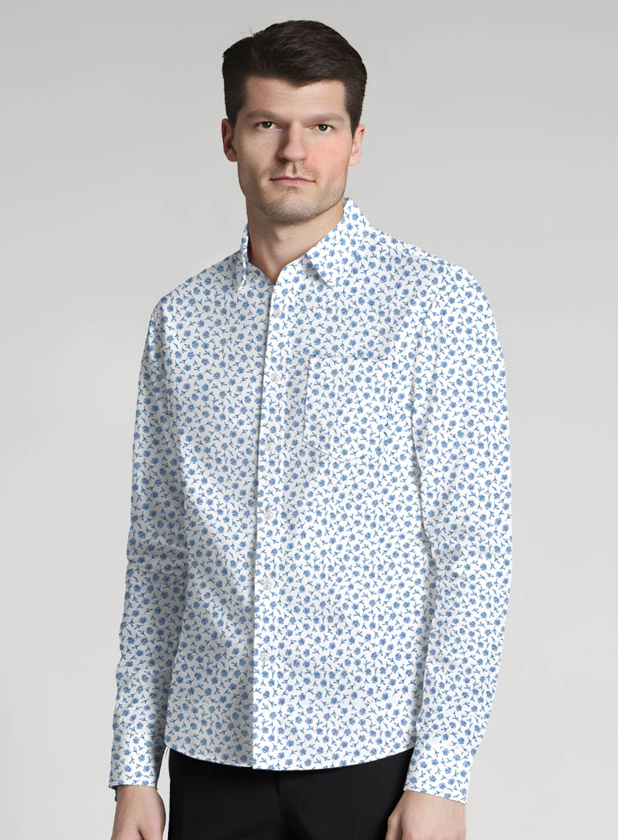 Whimsy Bloom Cotton Lycra Shirt - Image 3