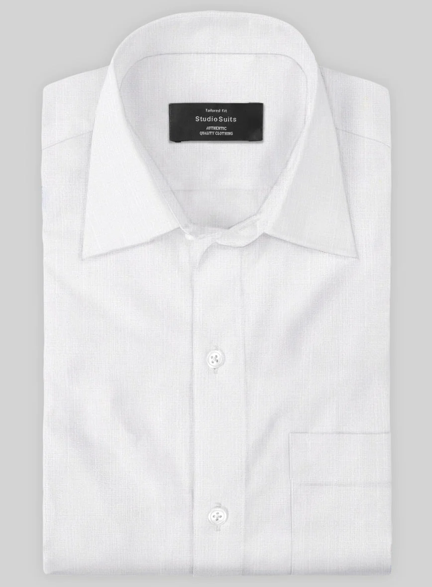 White And Black Bar Linen Shirt - Image 2