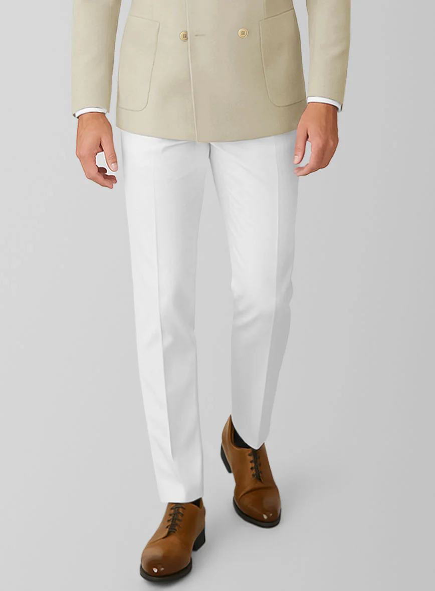 White Army Khaki Cotton Double Breasted Suit - Image 4