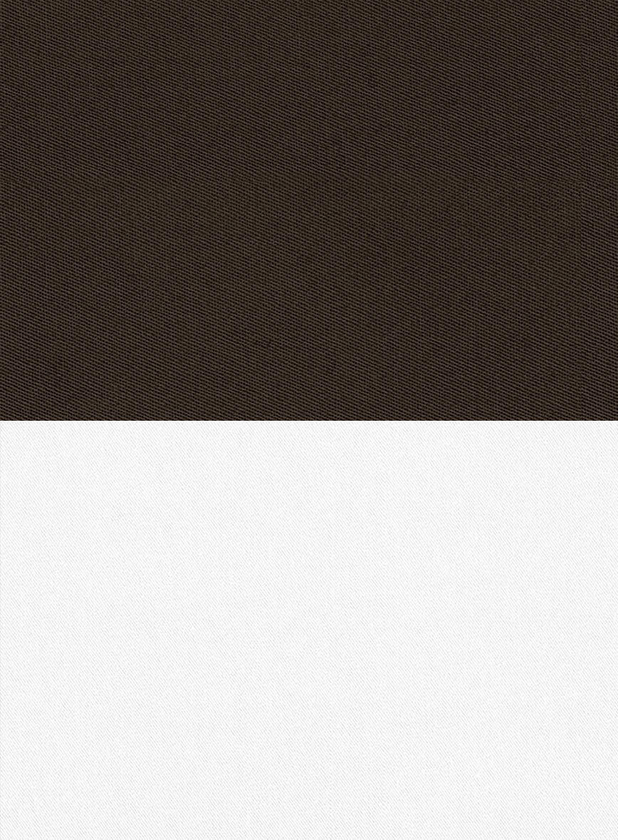 White Caffe Brown Cotton Double Breasted Suit - Image 5