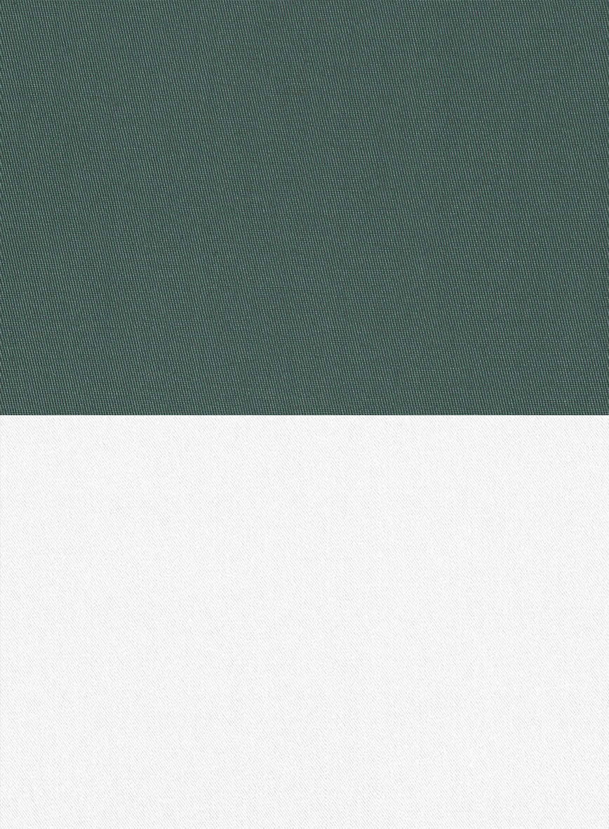 White Gallo Green Cotton Double Breasted Suit - Image 5