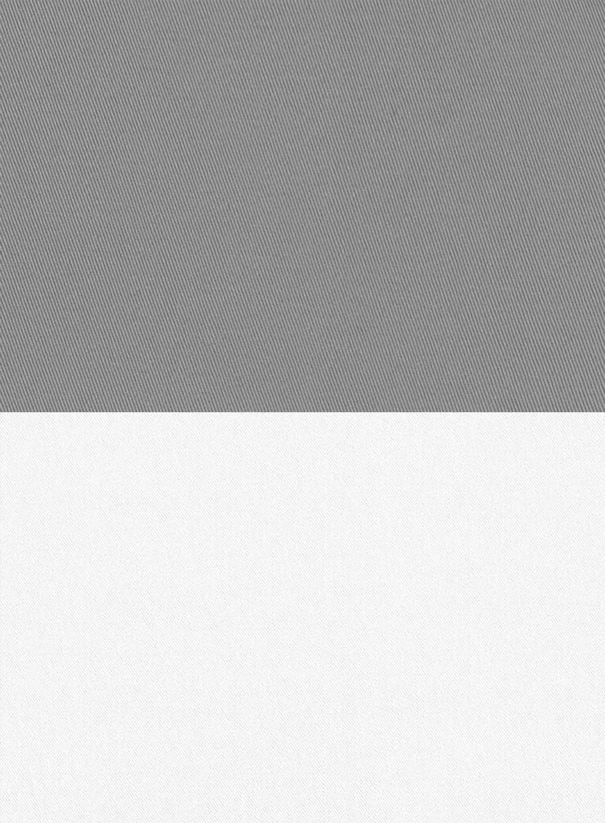 White Gray Cotton Double Breasted Suit - Image 5