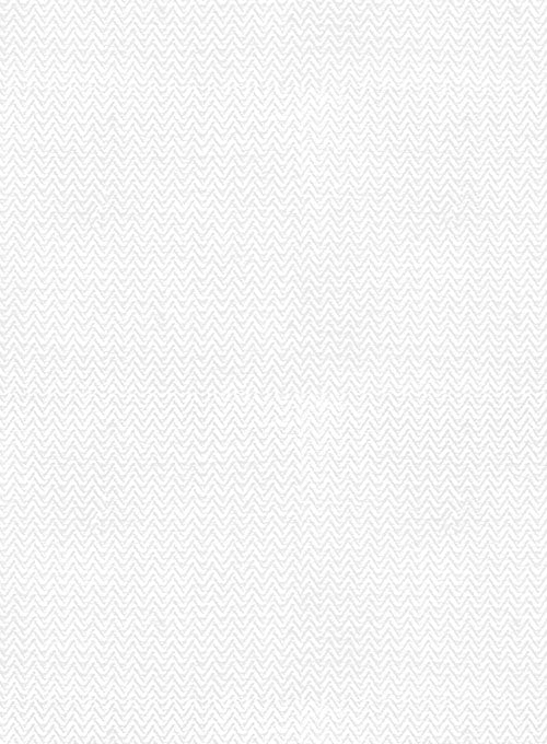 White Herringbone Cotton Shirt - Image 3