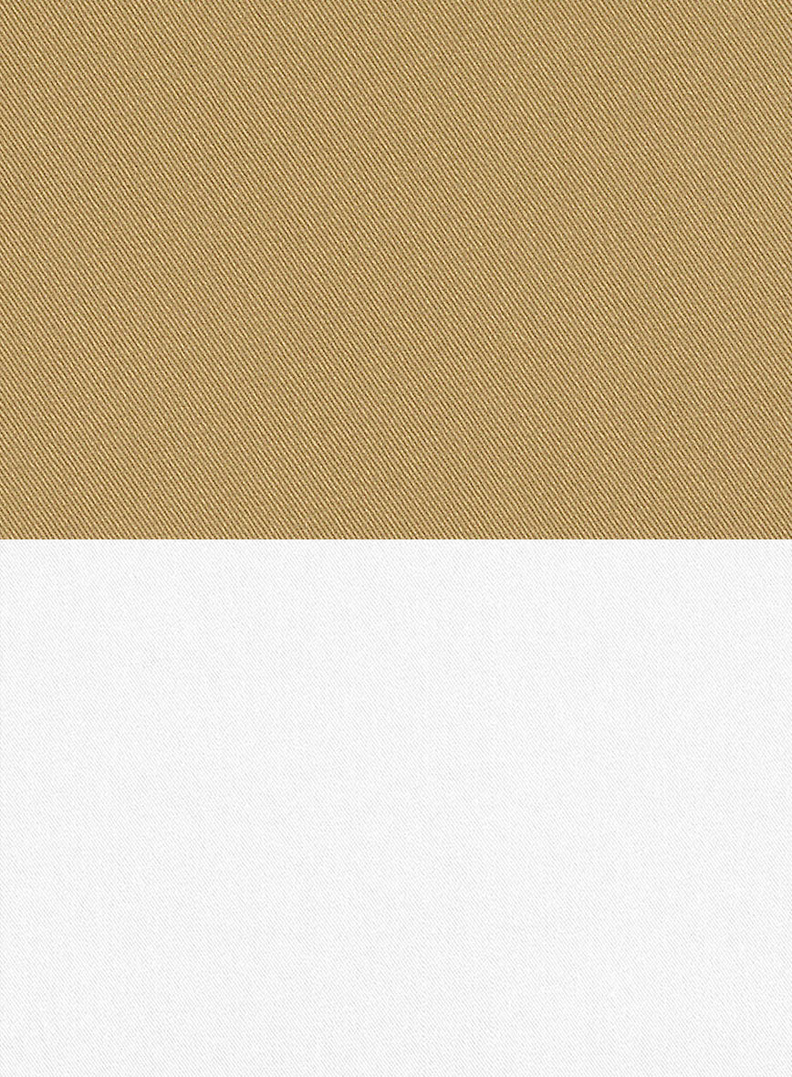 White Khaki Cotton Double Breasted Suit - Image 5