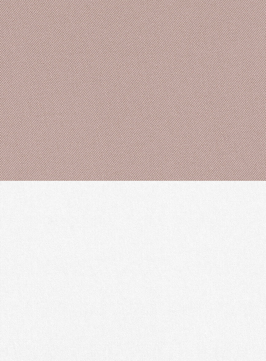White Light Mauve Cotton Double Breasted Suit - Image 5