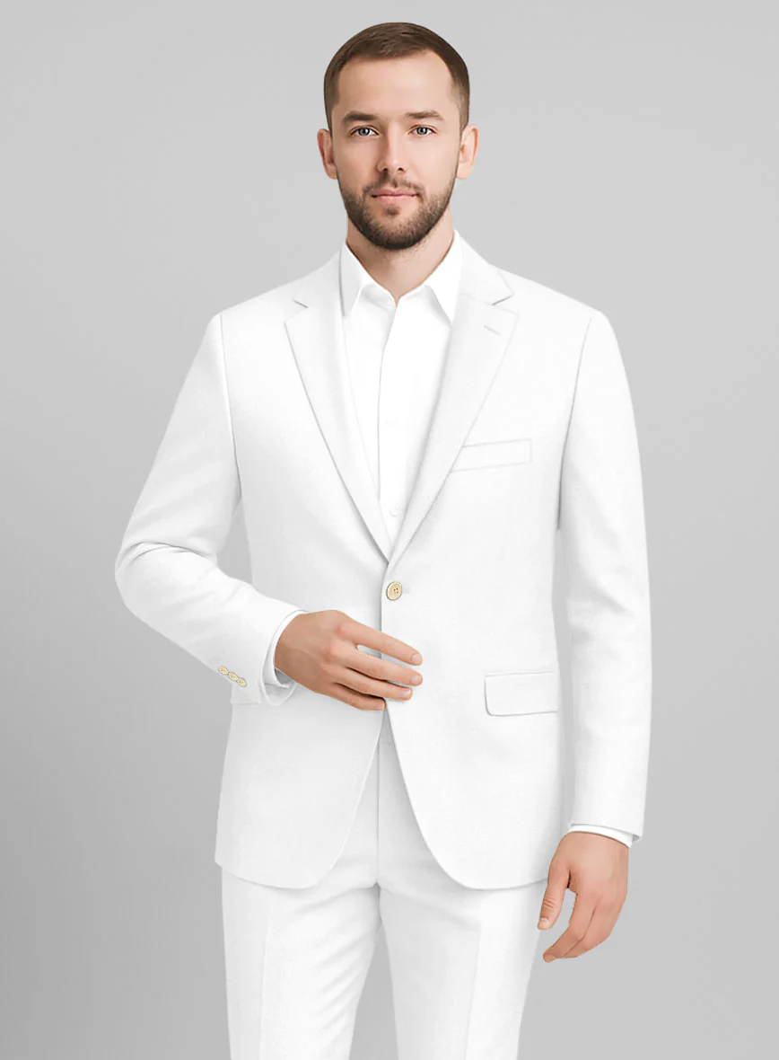 White Stretch Chino Jacket - Image 2