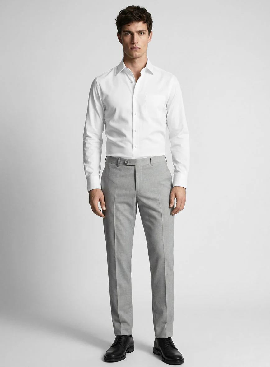 White Stretch Poplene Shirt - Image 4