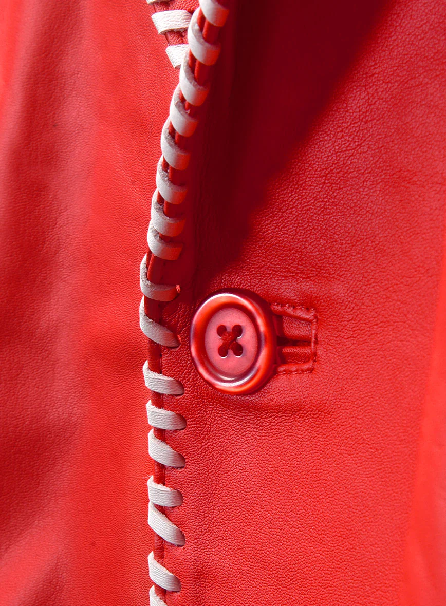White Striped Red Medieval Blazer - Image 5