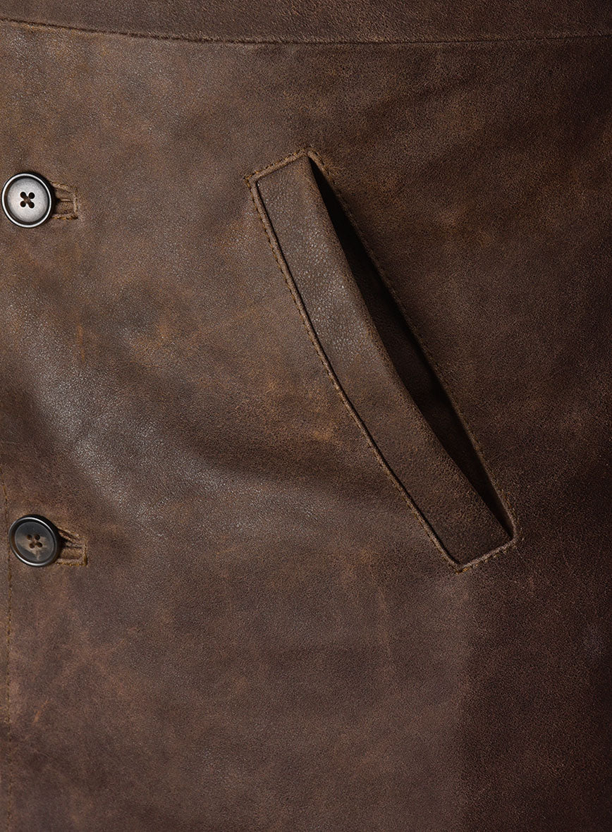 Winchester Leather Trench Coat - Image 3
