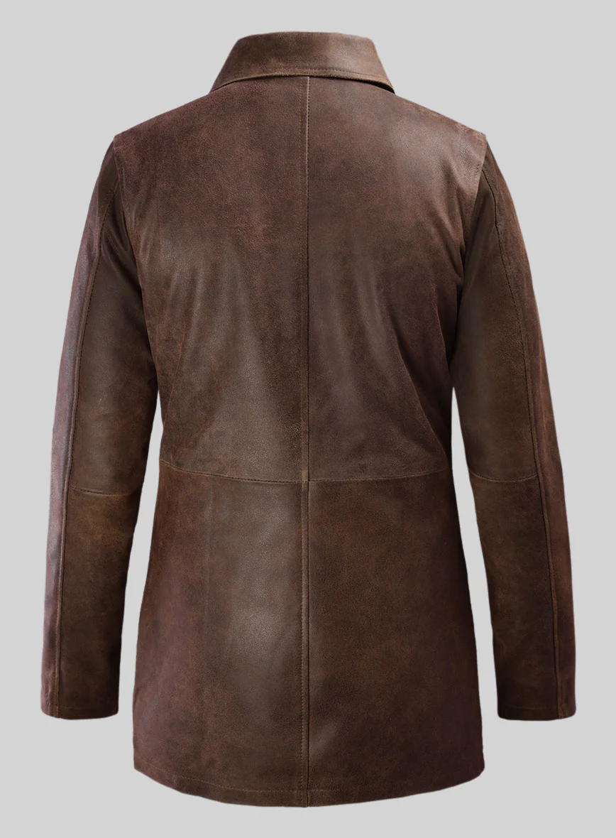 Winchester Leather Trench Coat - Image 4