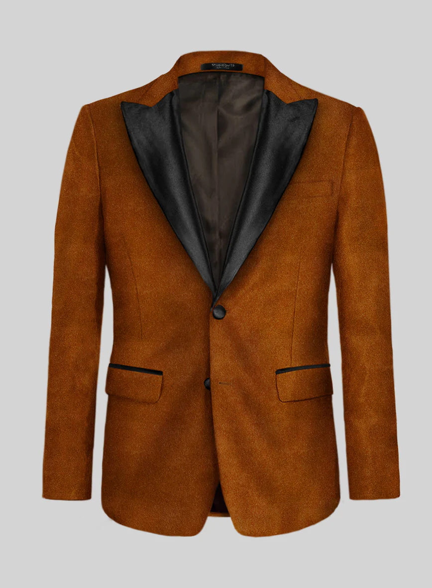 Windsor Tan Velvet Tuxedo Suit - Image 2