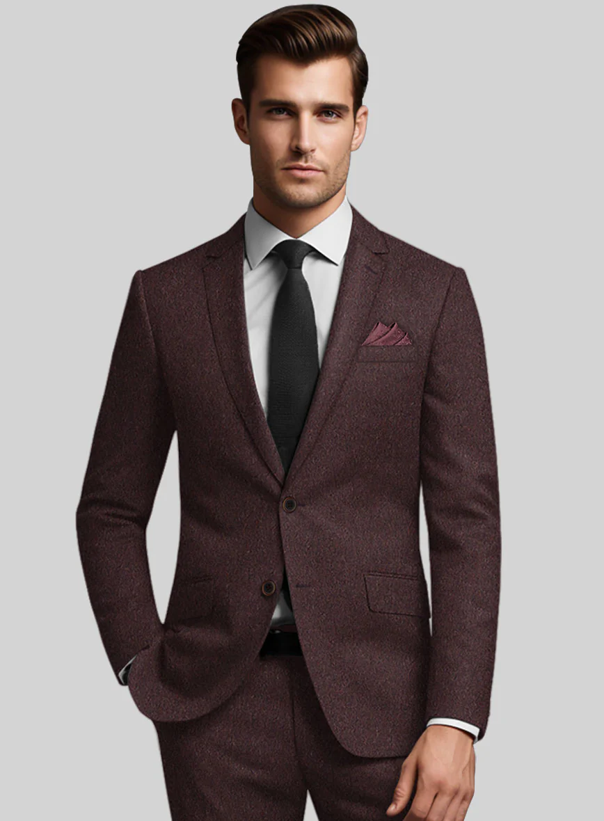 Wine Cashmere Jacket - Image 2