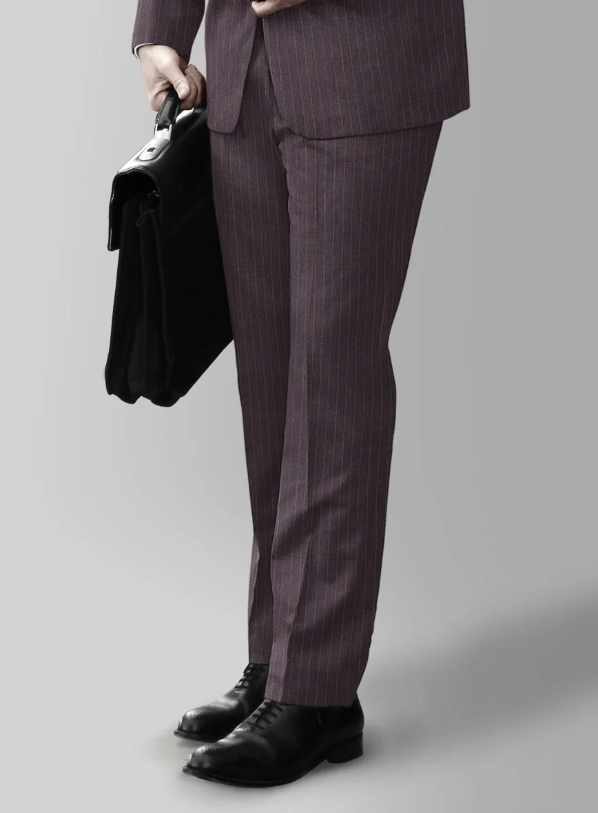 Wine Pinstripe Suit - Image 5