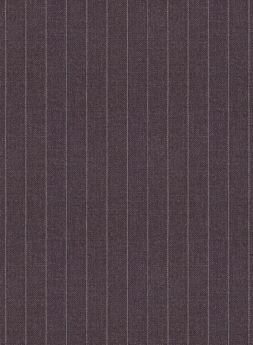 Wine Pinstripe Waist Coat - Image 3